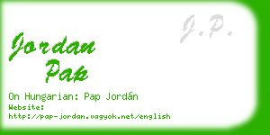 jordan pap business card