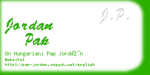 jordan pap business card